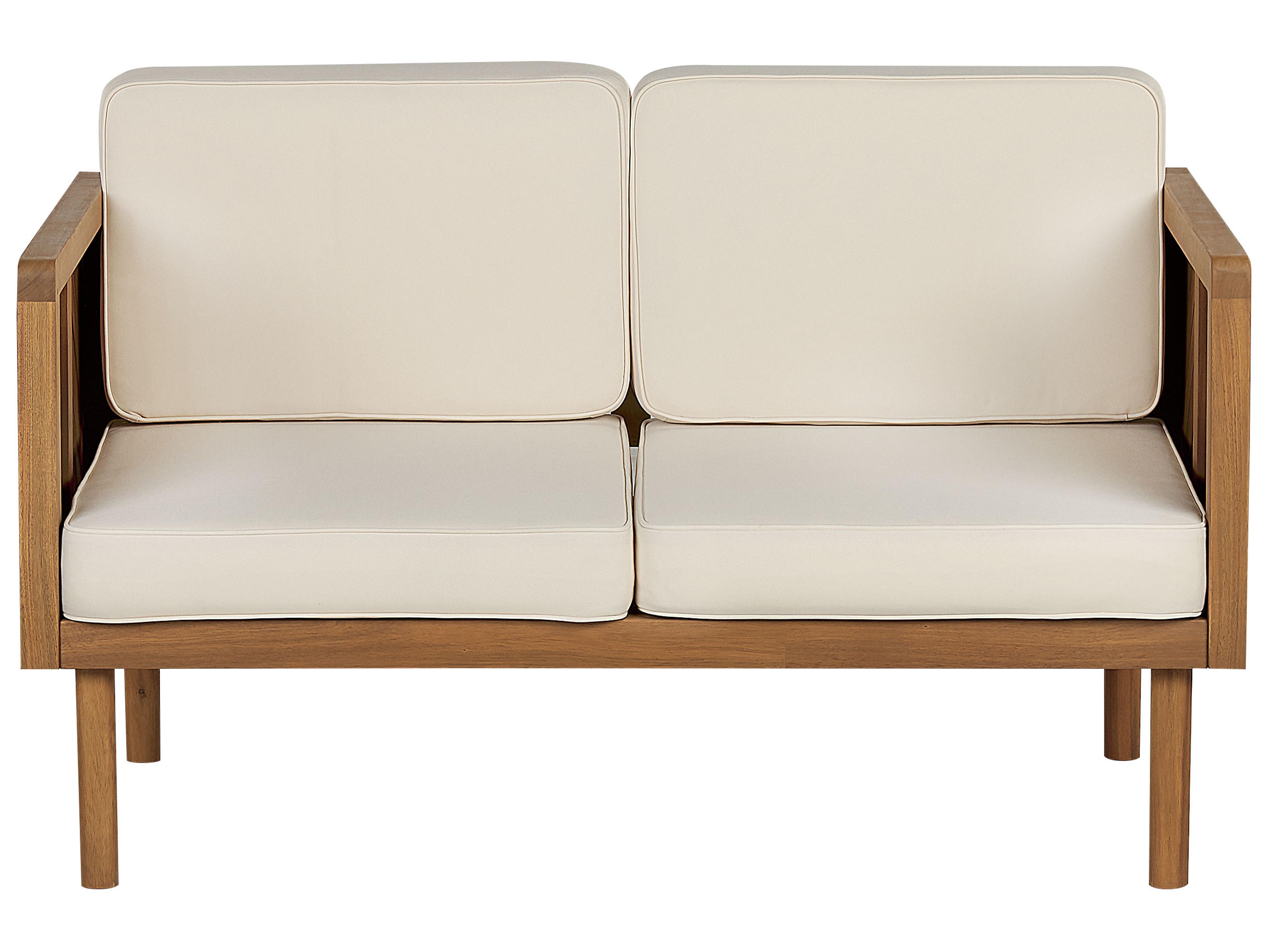Loungeset met tafel en ottomaan 6-zits BARATTI Acaciahout Bruin