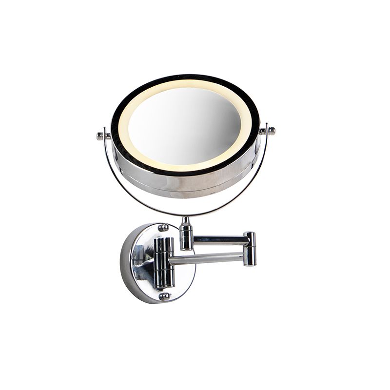 Design wandspiegel chroom incl. LED dim to warm verstelbaar IP44 - Vicino