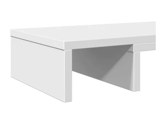 Support de moniteur réglable blanc bois d'ingénierie