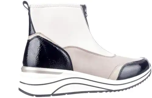 Remonte beige combi D0T78-60 H - maat 44 enkellaars beige combi - maat 44 Calandschoen