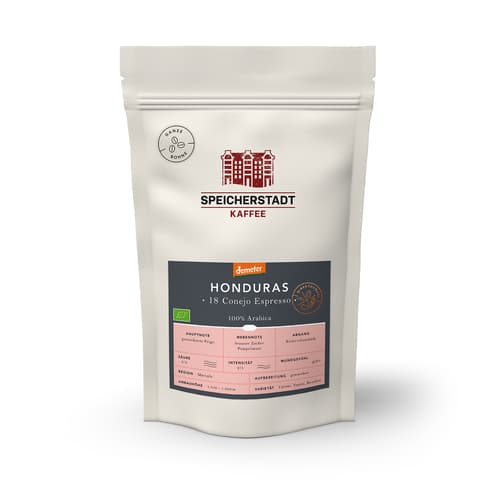 Speicherstadt Kaffeerösterei DEMETER Honduras 18 Conejo Espresso ganze Bohne