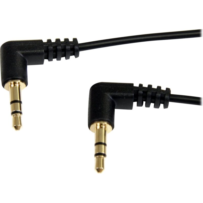 StarTech.com Câble audio stéréo Slim 3,5 mm à angle droit de 90 cm - M/M