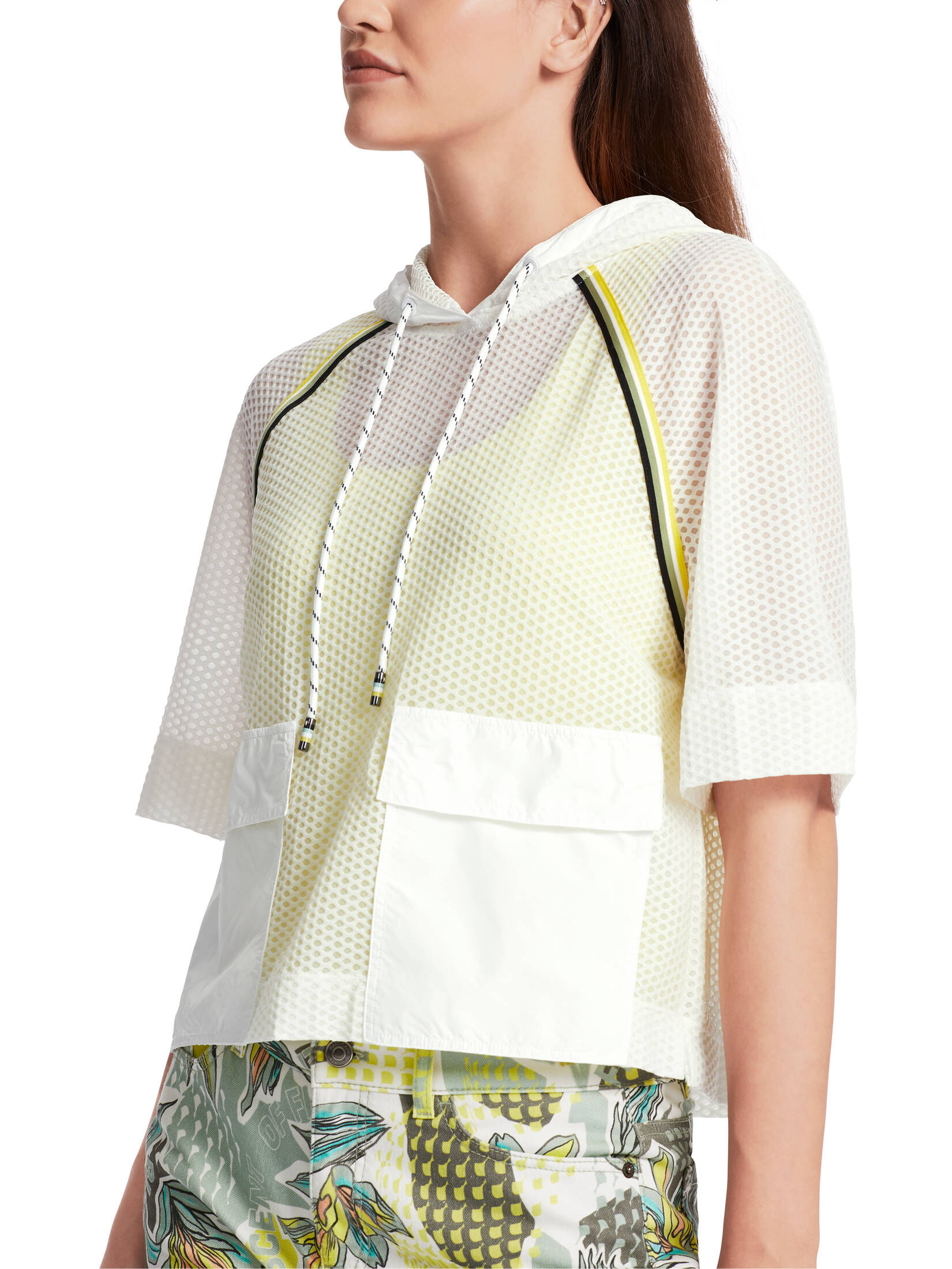 Marc Cain| Damen Hoodie Kurzarm