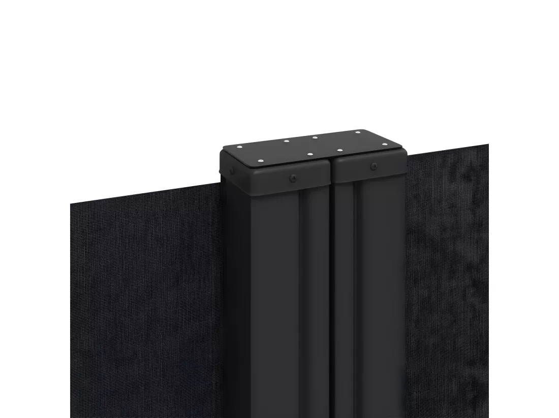 Auvent latéral rétractable noir 120x600 cm