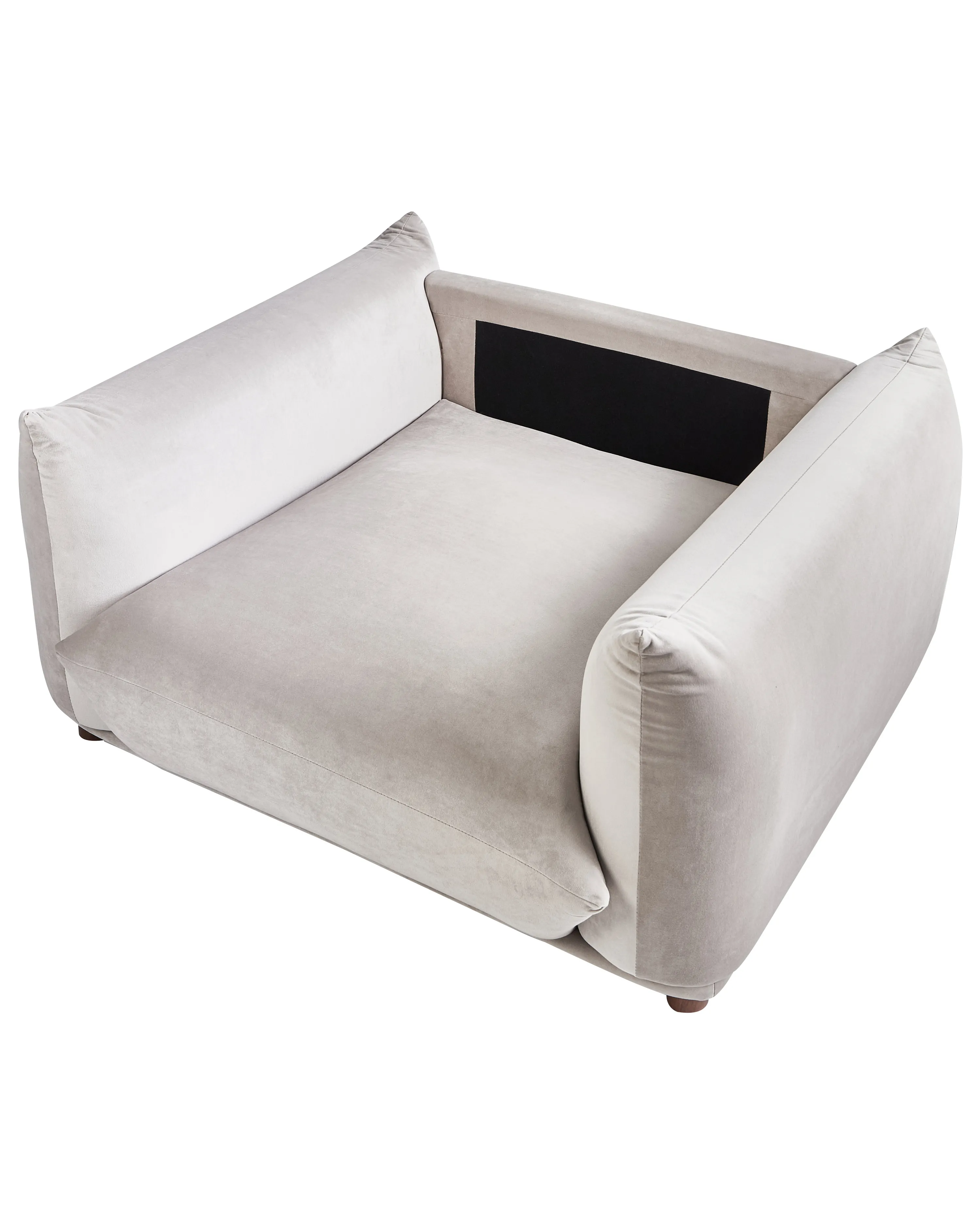 Fauteuil LUVOS Fluweel Taupe