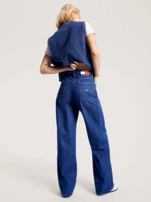 Calça jeans Claire de cintura alta e pernas largas