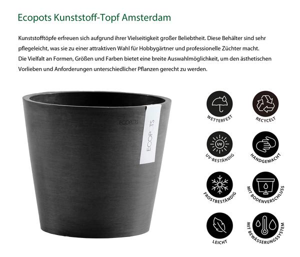 Ecopots Kunststoff-Topf Amsterdam mit