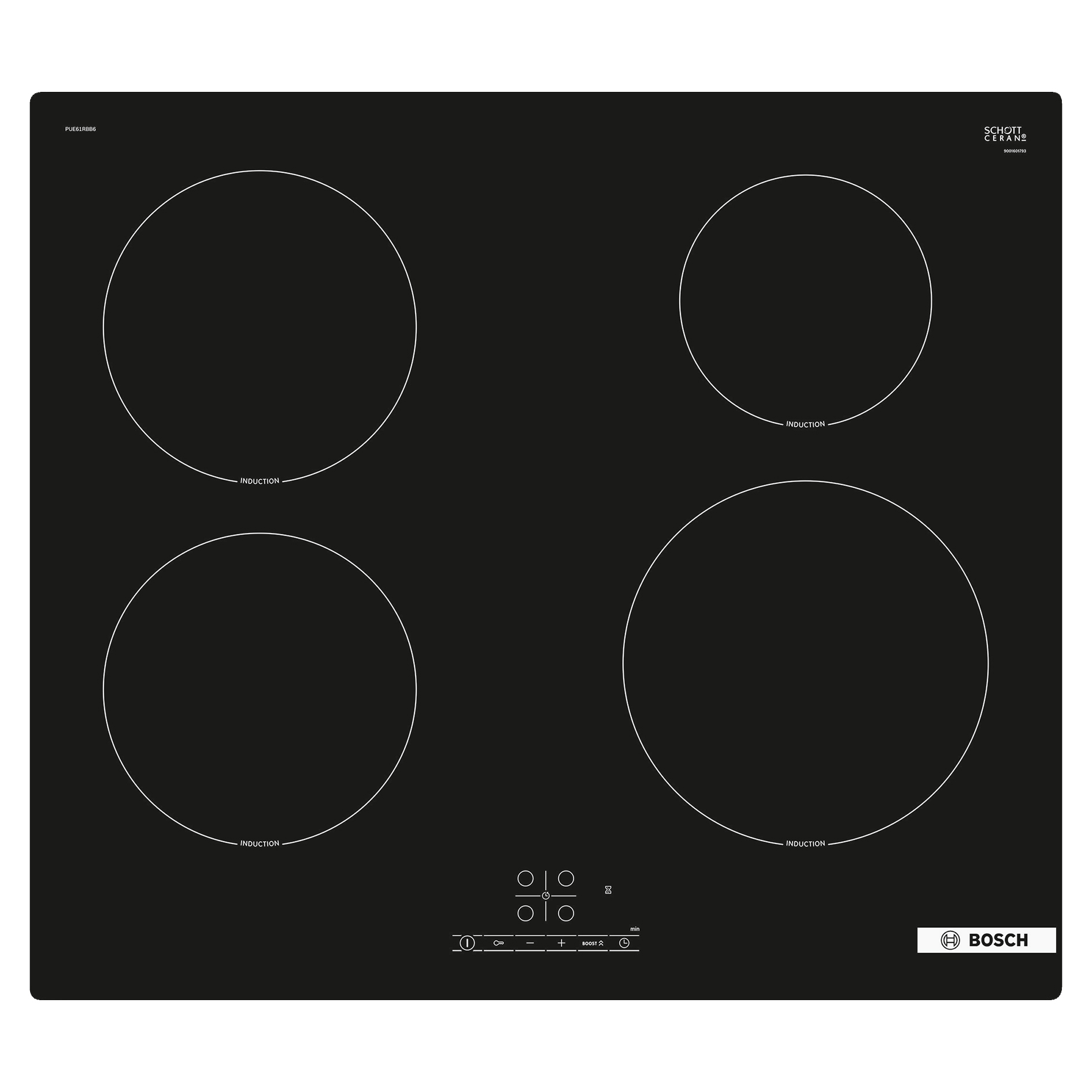 BOSCH Einbau-Induktionskochfeld PUE61RBB6E - rahmenlos - 60 cm