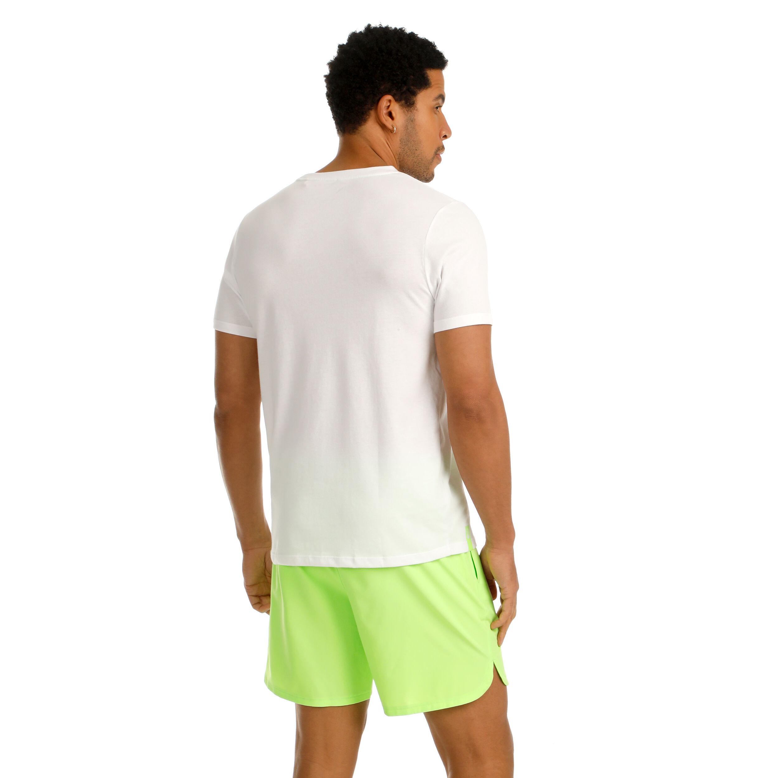 Quiet Please Wild Trainings T-shirt Hommes - Blanc , Vert Fluo