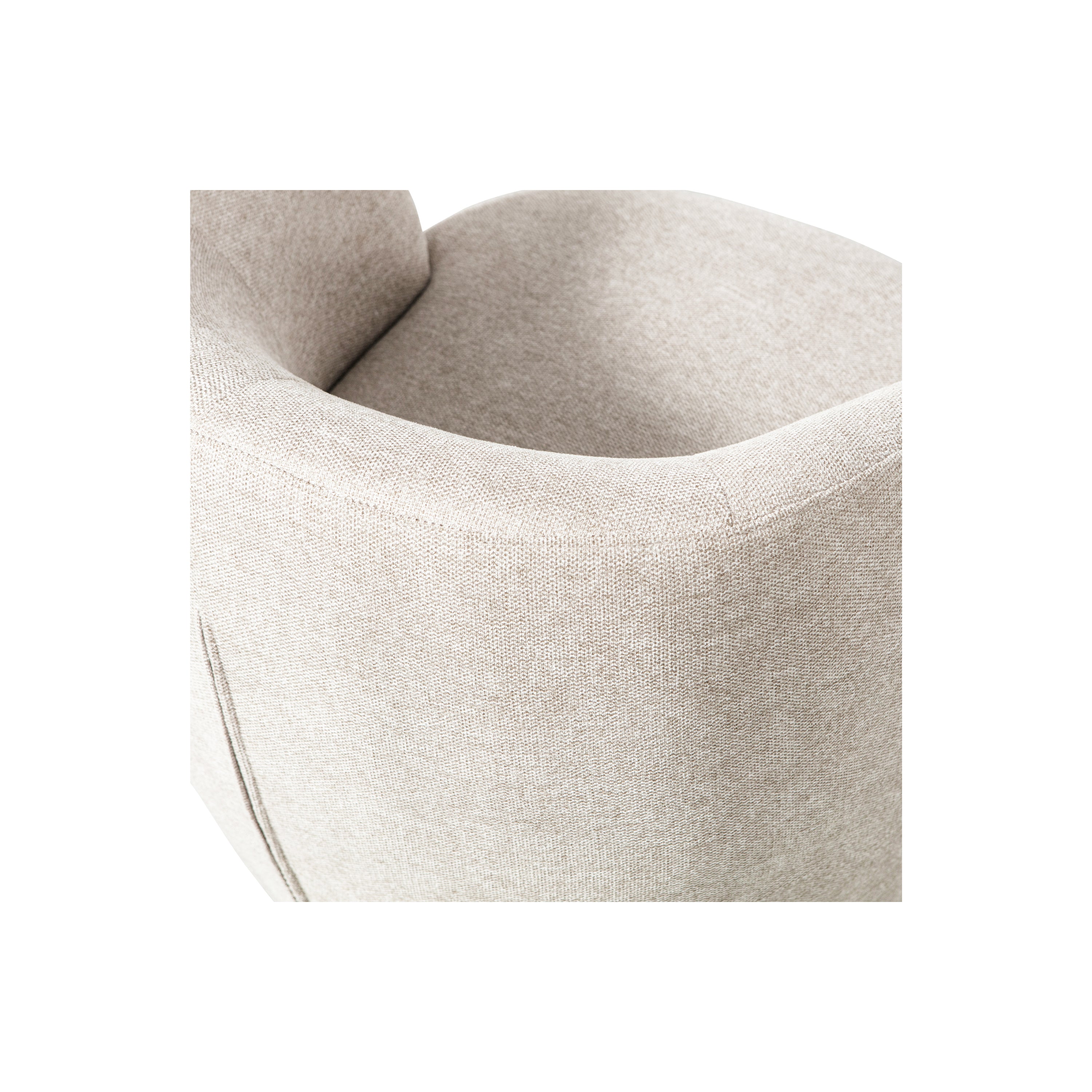 WOOOD Serra Draaifauteuil - Polyester - Off White  - 68x70x77