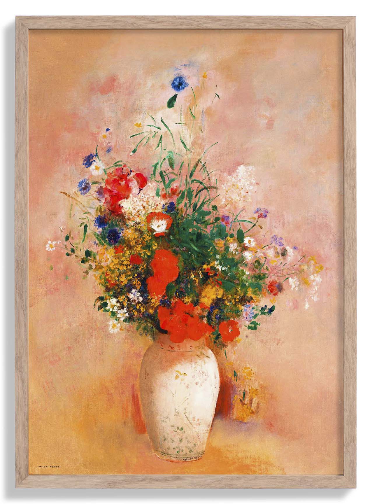 Vase mit Blumen Gemälde von Odilon Redon