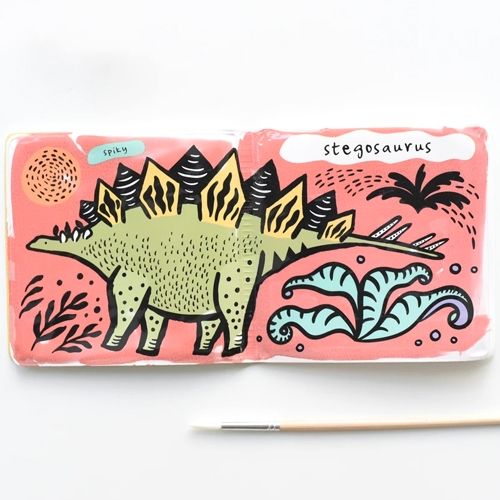 Wee gallery badboekje colour me - who loves dinosaurs?