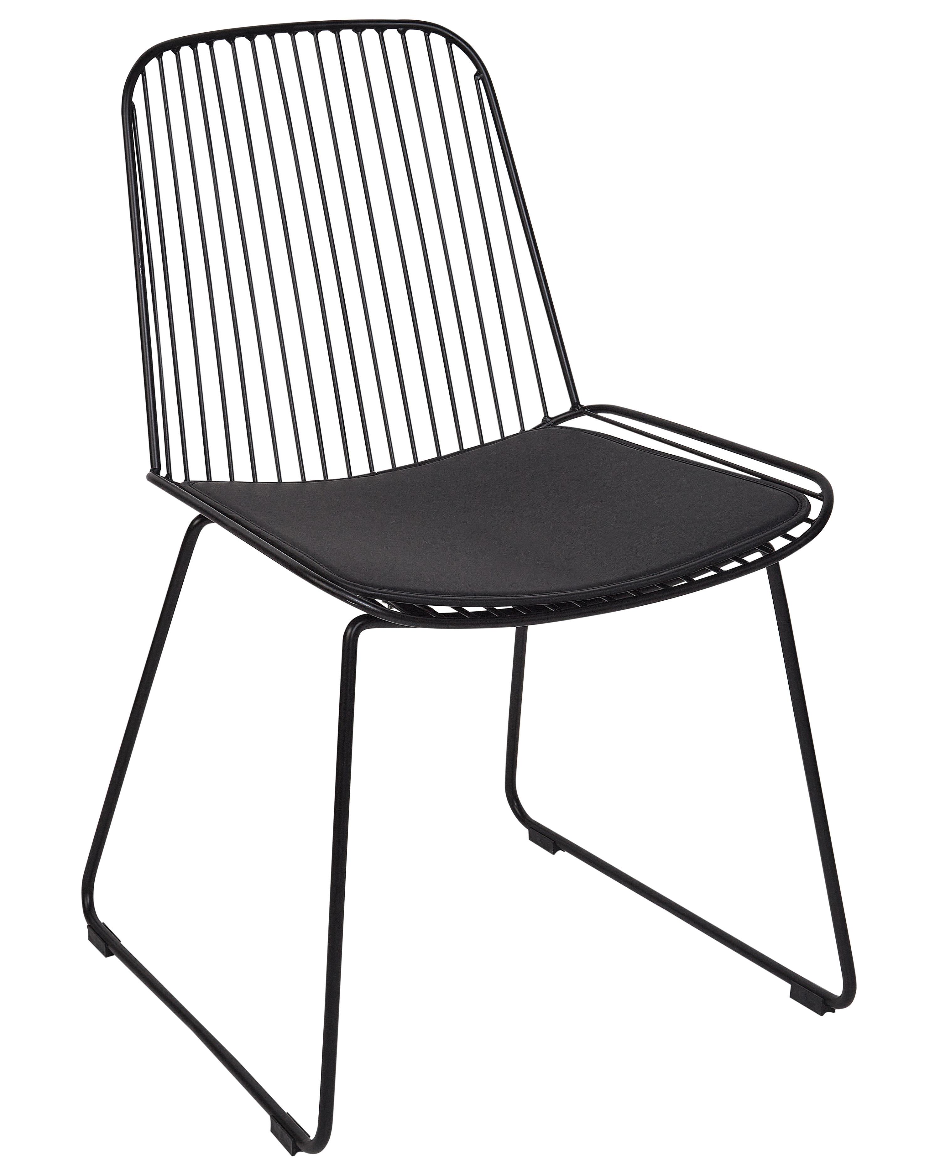 Set van 2 eetkamerstoelen PENSACOLA Metaal Zwart