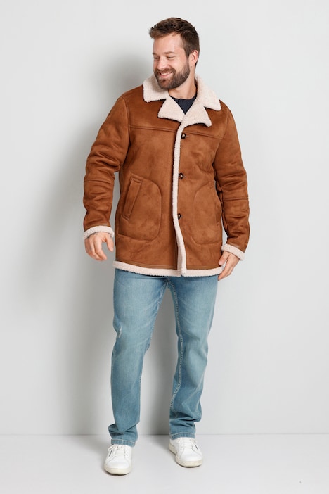 Boston Park Jacke, Lederoptik, Teddyfutter, bis 74