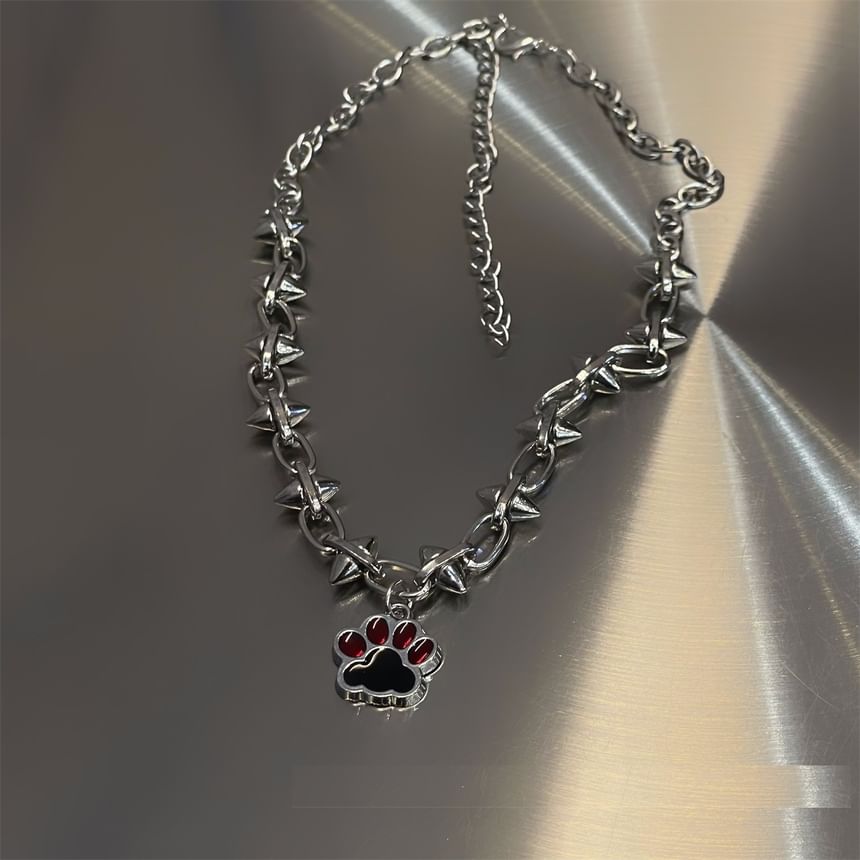 Lilafey - Kattenpoot Hanger Legering Choker