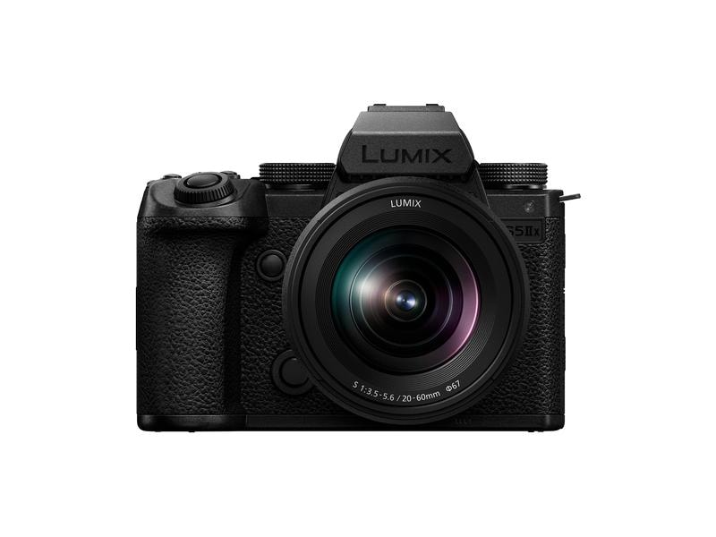 Panasonic Fotokamera Lumix DC-S5M2XK Kompakte spiegellose Vollformatkamera für professionelle Content-Ersteller mit 20-60mm Objektiv