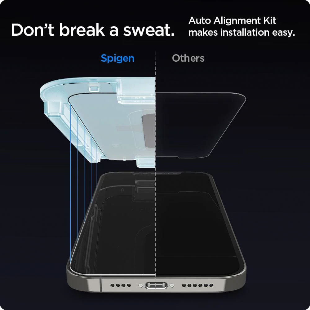 (2er Set) iPhone 12 / iPhone 12 Pro Glas Tr EZ Fit Panzer Glas Case Friendly   Montagerahmen (AGL01801)