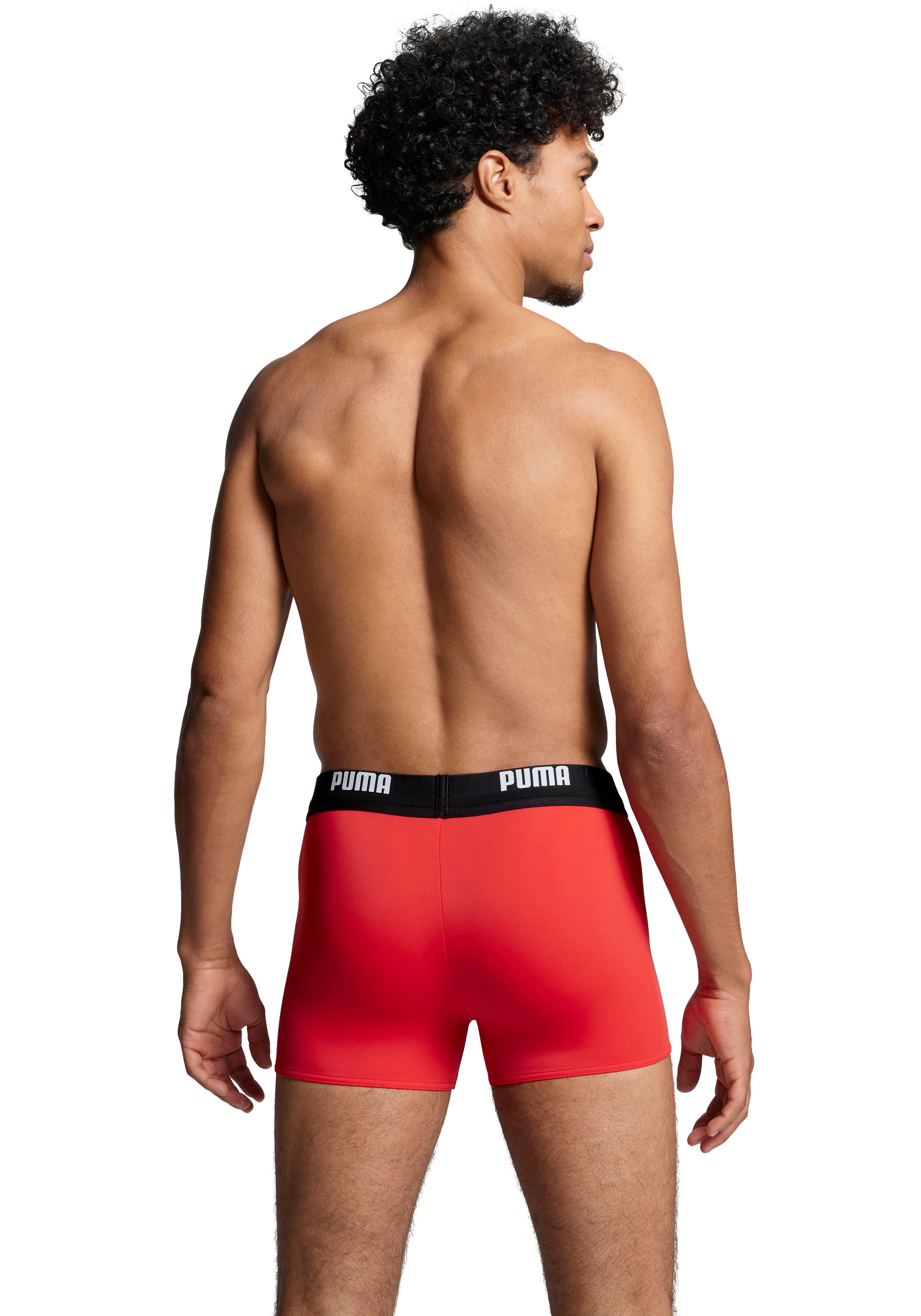 PUMA Badehose »PUMA SWIM MEN LOGO TRUNKS«, elastischer Logobund mit integriertem Kordelzug