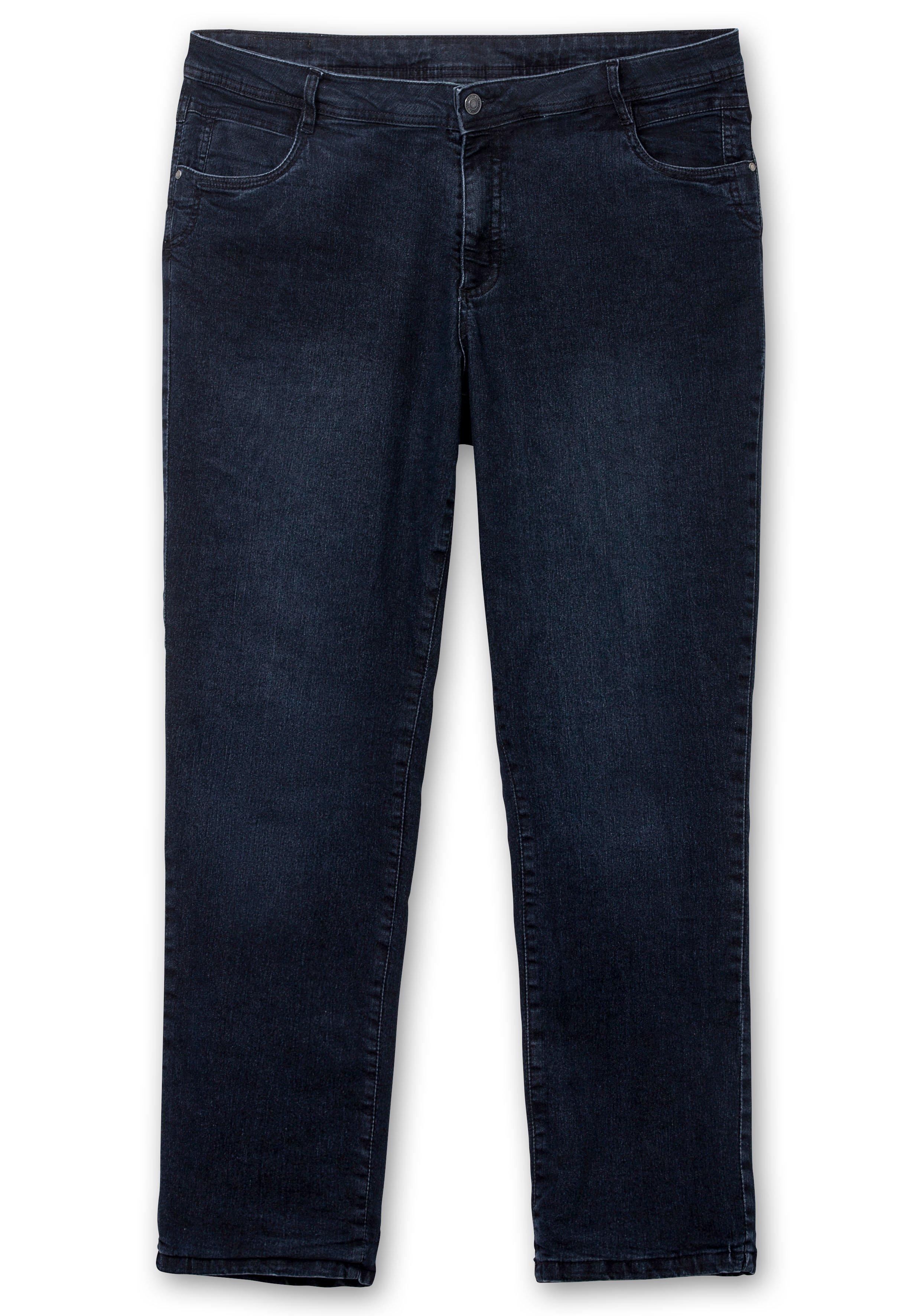 Gerade Jeans mit kariertem Thermo-Innenfutter