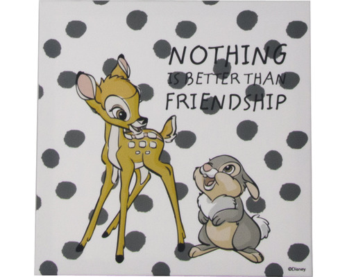 Canvas schilderij Disney Bambi Echte Vriend set van 3 3x 30x30 cm
