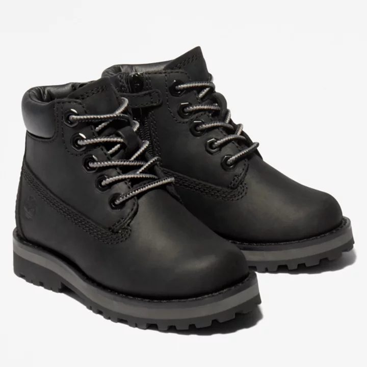 Bottine 6-Inch Courma Kid à zip latéral pour tout-petit en noir