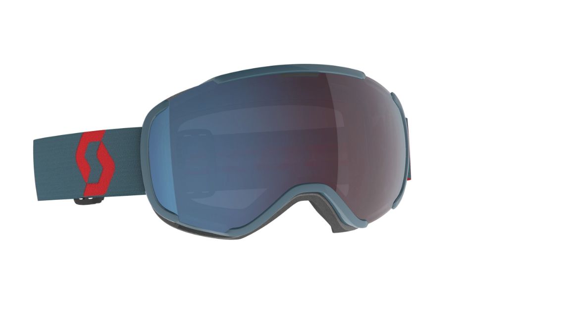 Scott Faze II neon red/aruba green enhancer blue Skibrille 2022/23
