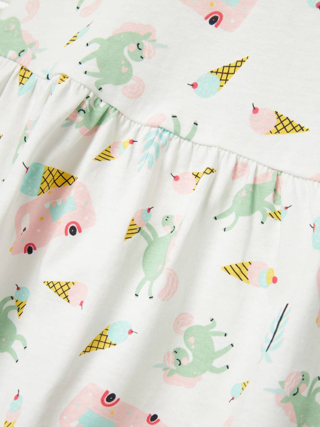 NAME IT A-lijn jurk NMFVIGGA met all over print wit/multicolor