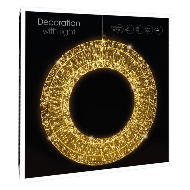 960er LED-Kranz - Ø = ca. 38 cm