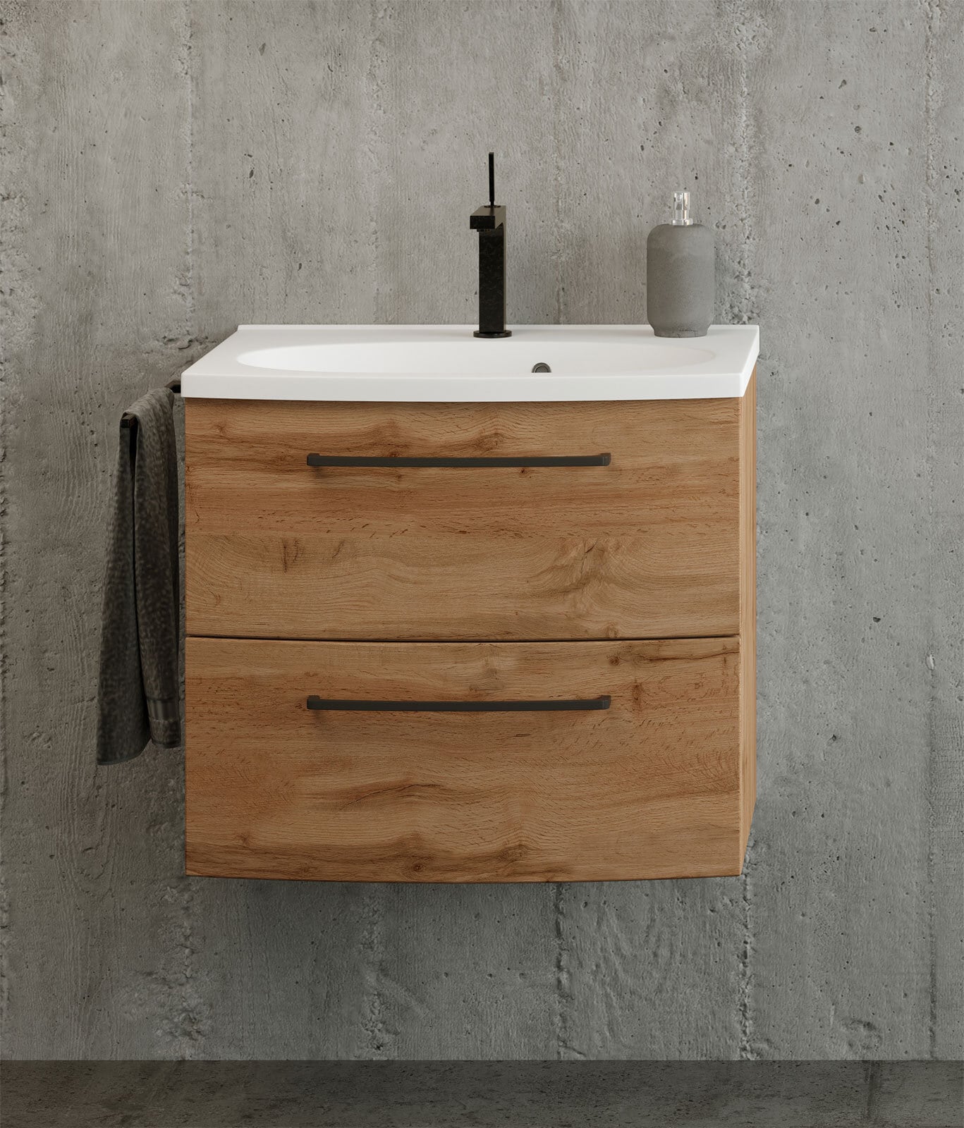 Bad-Waschtisch Limburg braun B/H/T 60x54x45 cm