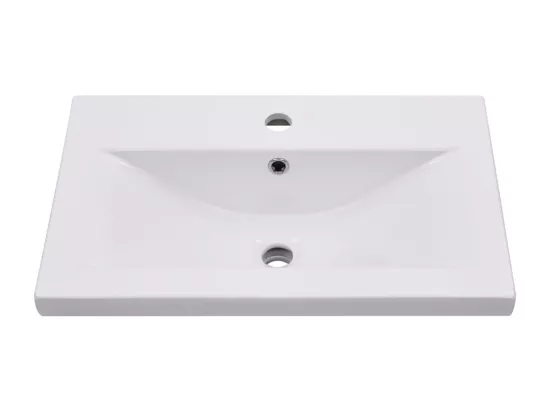 Armoire d'évier avec lavabo intégré Blanc Aggloméré