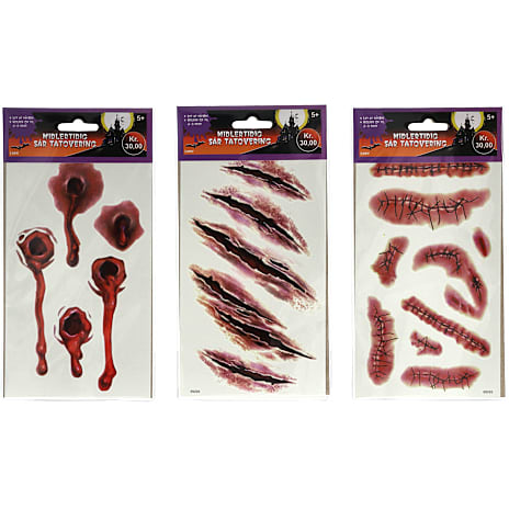 Halloween tattoo ar - flere varianter - assorteret