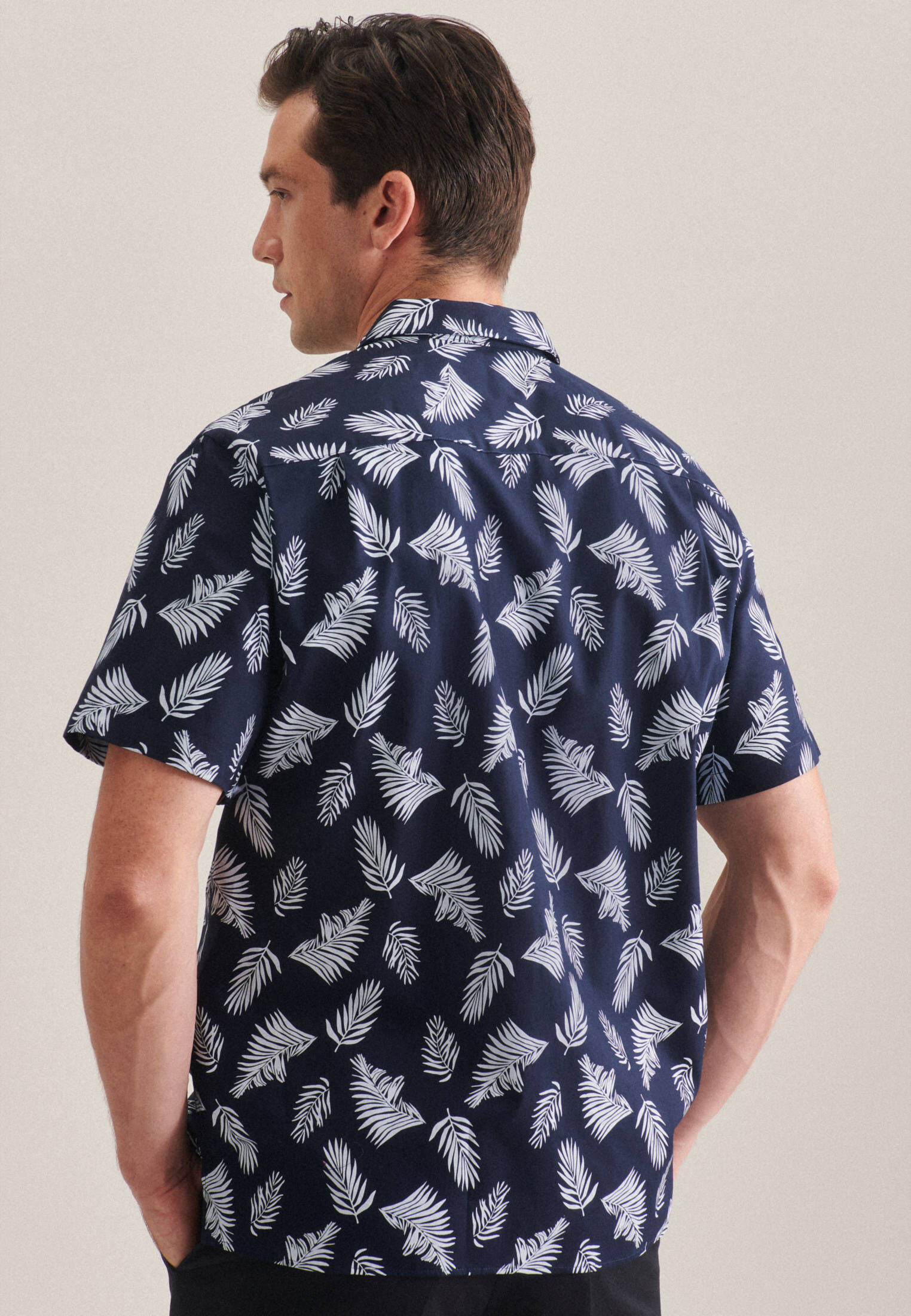 Seidensticker| Herren Casual Hemd Schwarze Rose