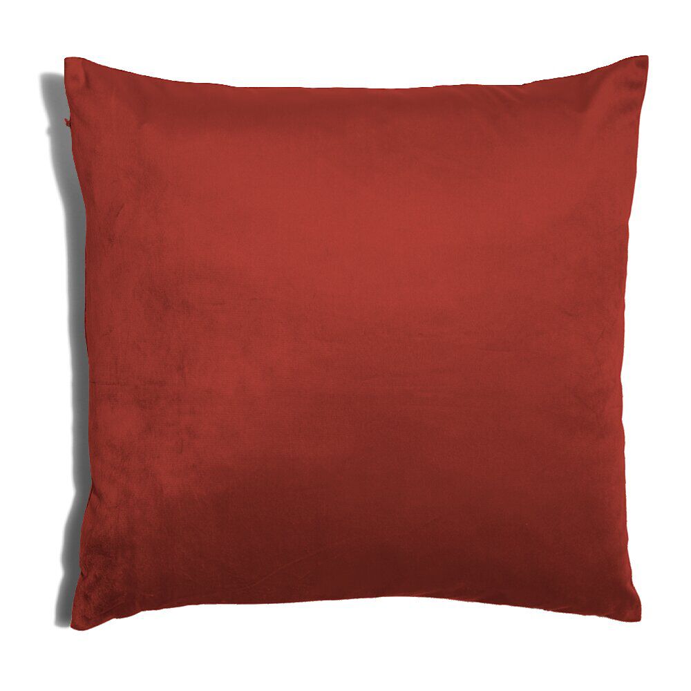 Housse de coussin velours rouge 45x45cm