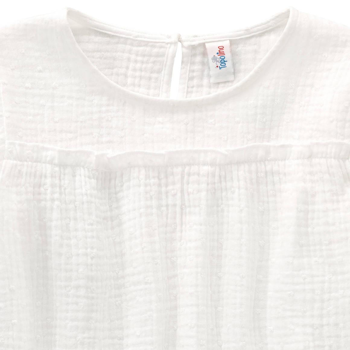 Topolino Mädchen Musselin-Bluse mit Rüschen weiss