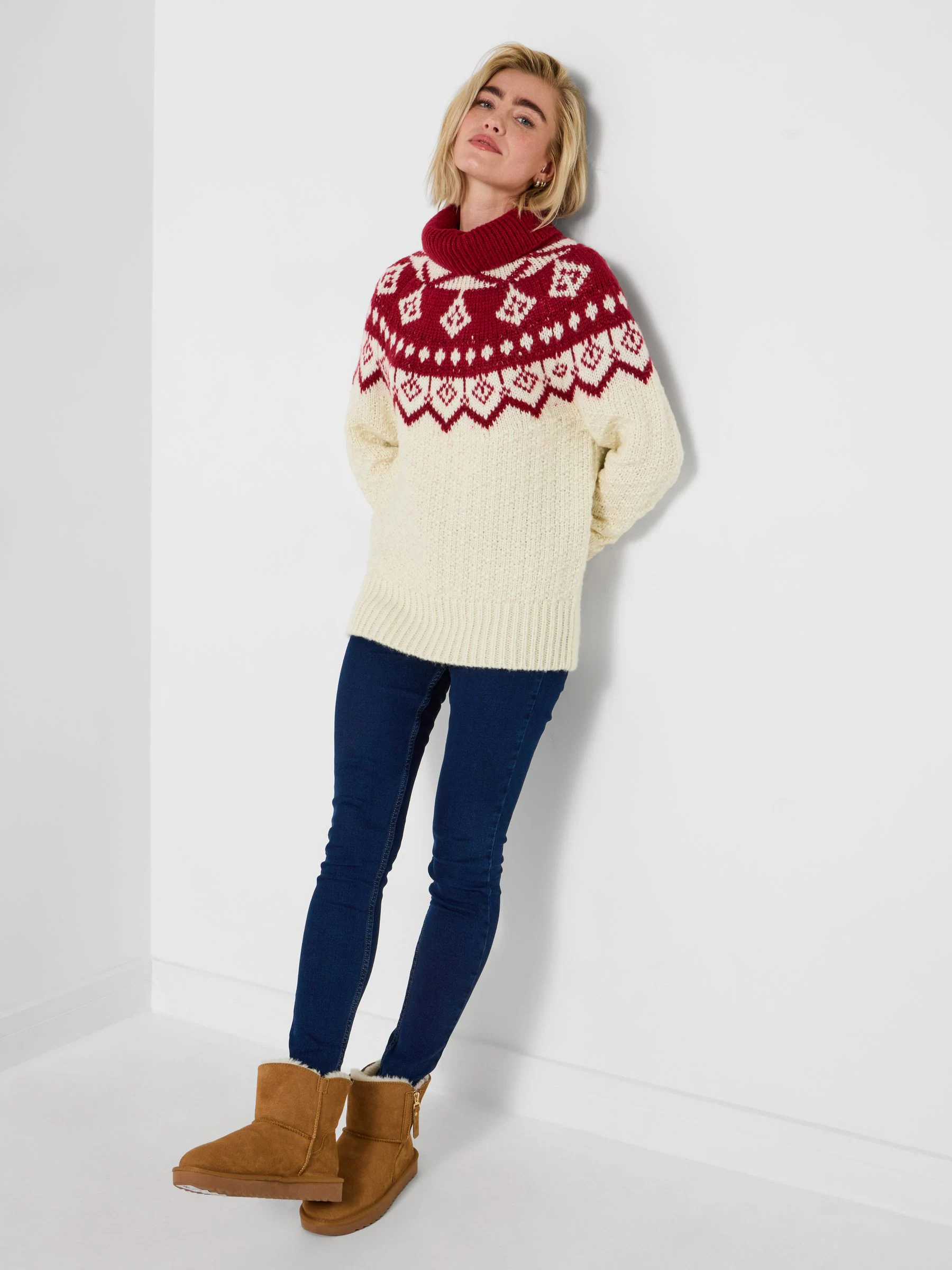 Joe Browns Fairisle Pattern Roll Neck Jumper
