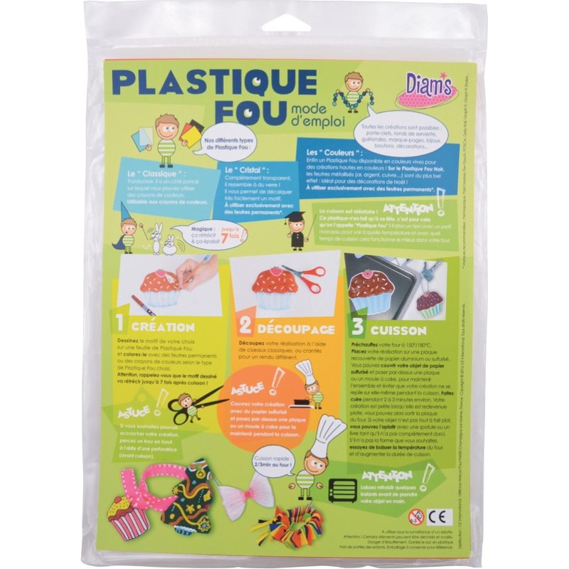 Plastique fou oz international cuisson rapide au four coloris assortis lot 30 unités