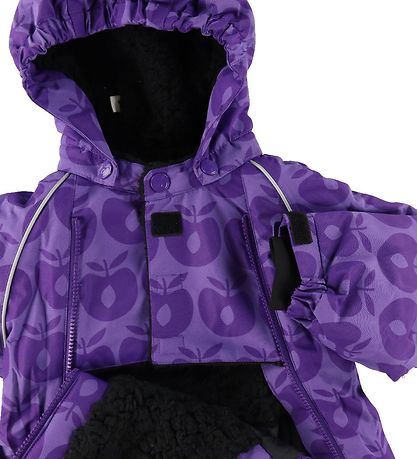 Småfolk Schneeanzug - Purple Heart m. Äpfel