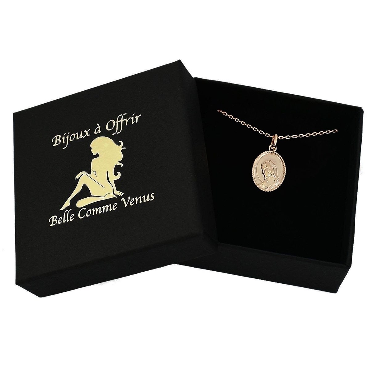 Collier médaille de la vierge Marie Plaqué OR 750 3 microns