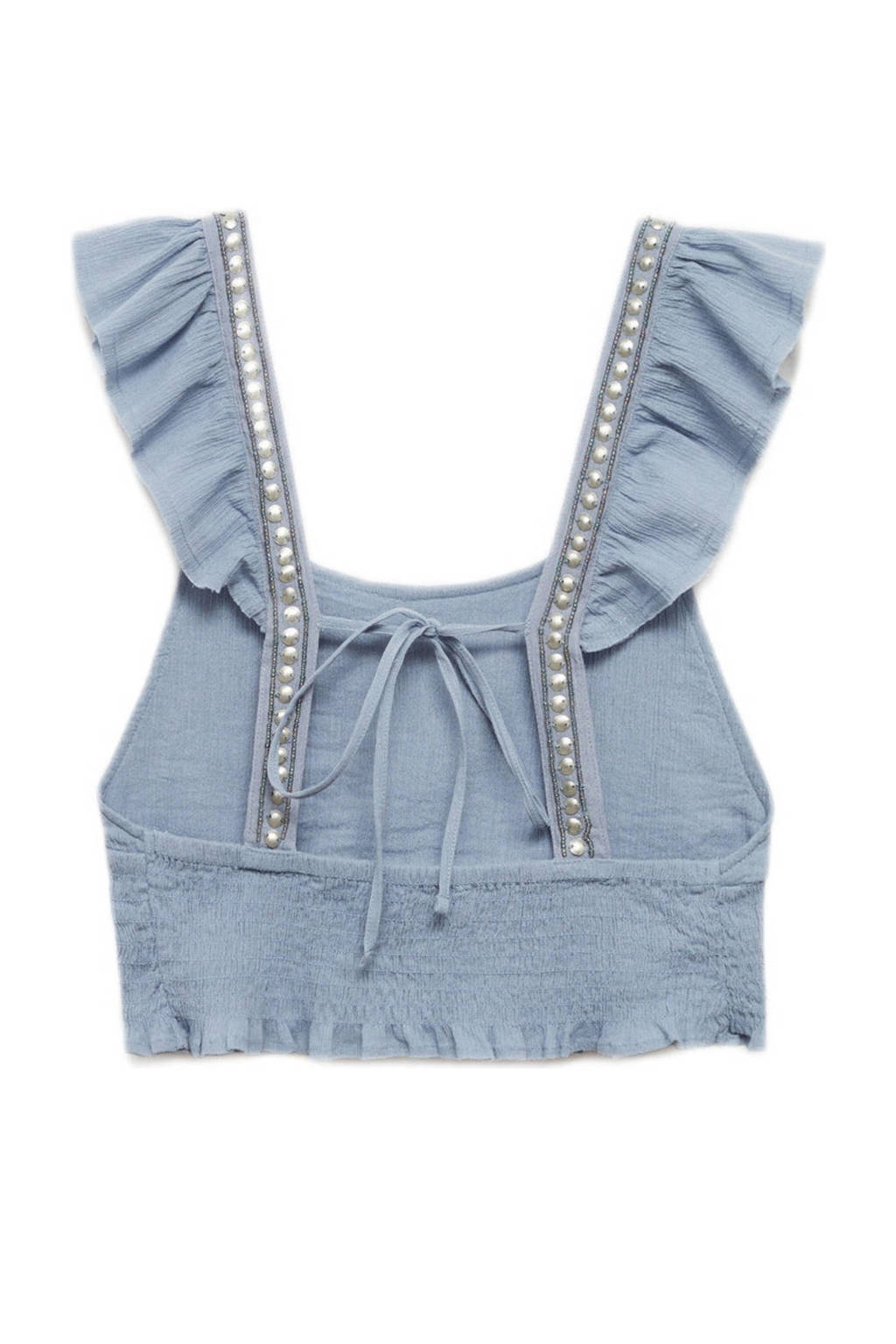 MANGO TEEN crop top lichtblauw