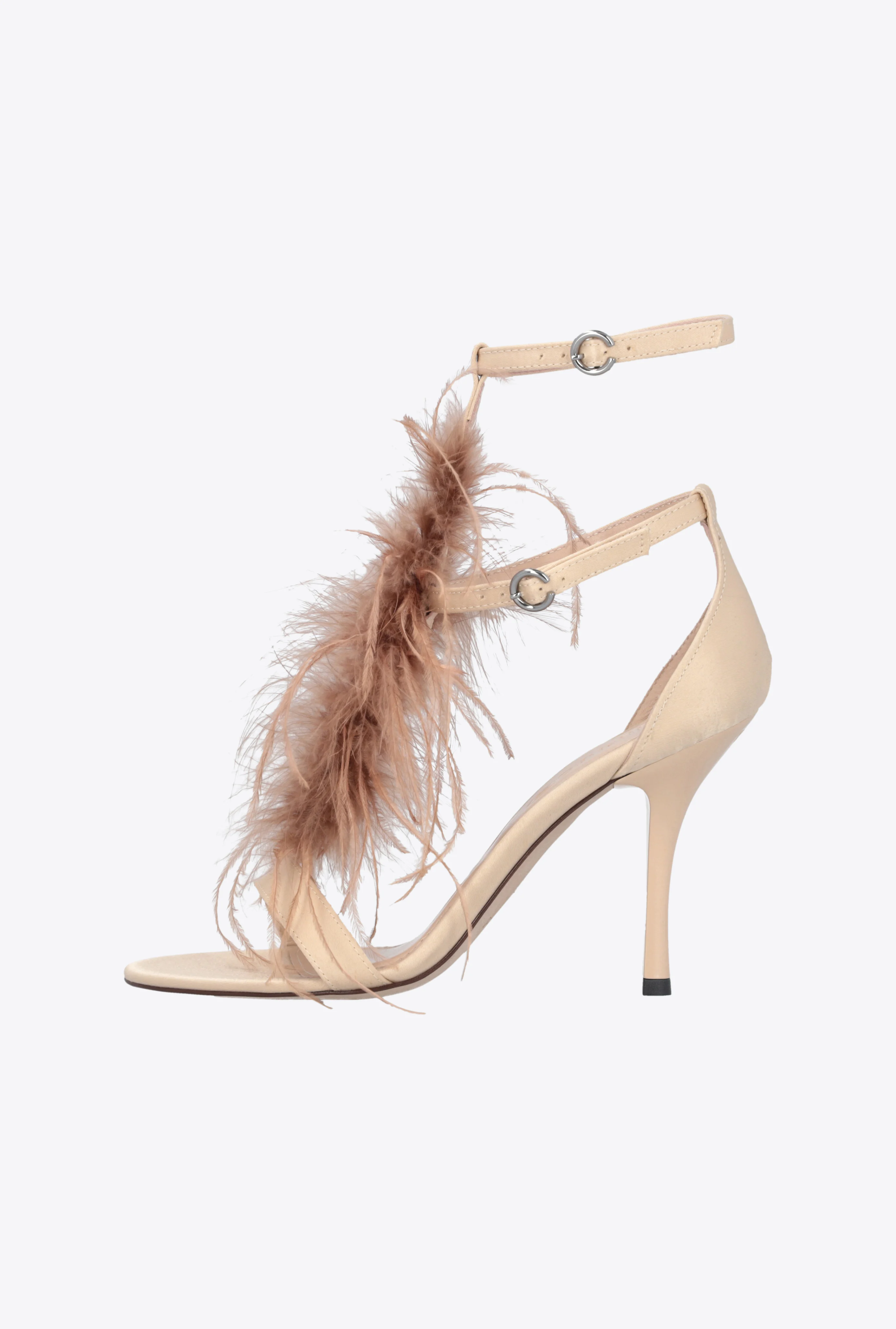Sandales à plumes | Beige