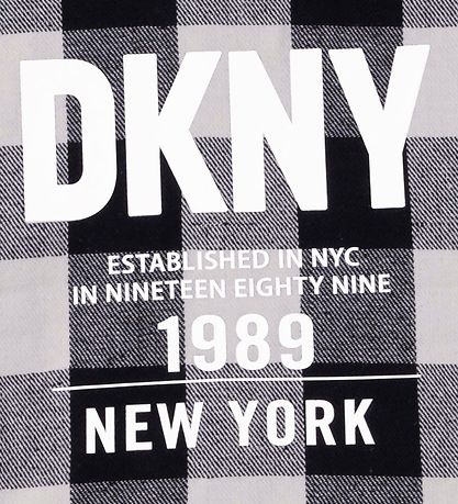 DKNY Hemd - Schwarz/Weiß Kariert m. Print