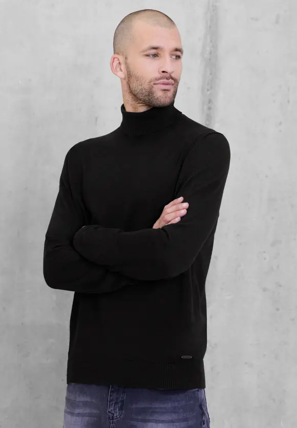 Feinstrick Pullover - Black