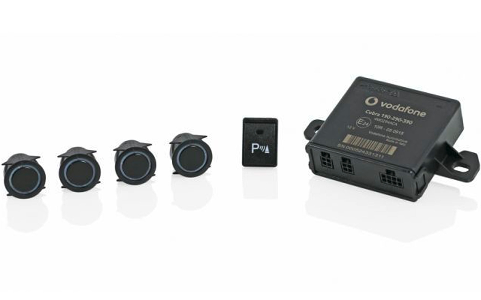 Vodafone Cobra ParkMaster F294C  Einparkhilfe für Front mit Clip Sensoren schwarz