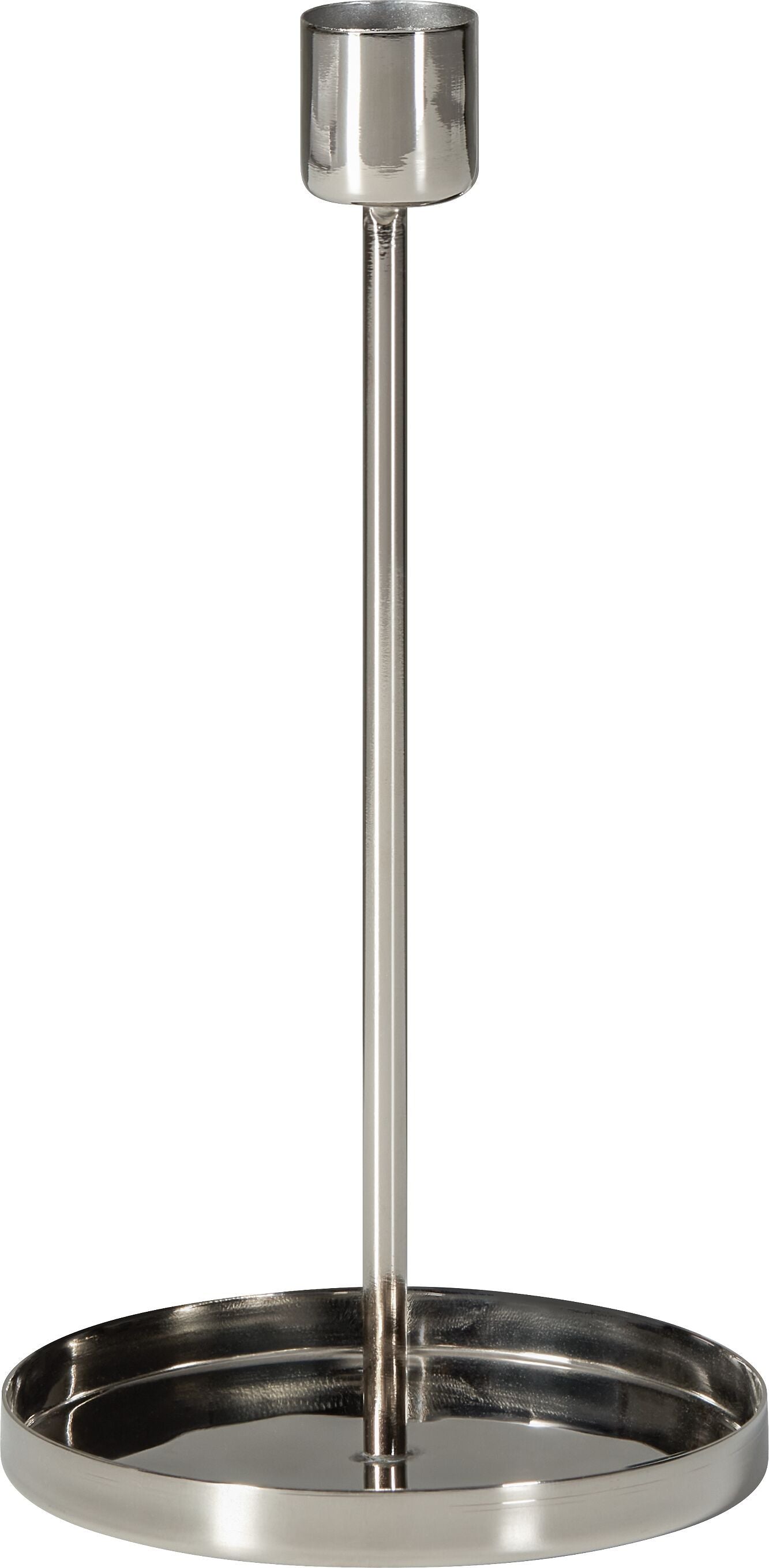 AMADEA Kerzenständer - Silber / H: 20.0 cm
