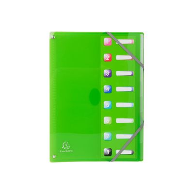 Exacompta Iderama - Trieur polypro 8 positions - disponible dans différentes couleurs