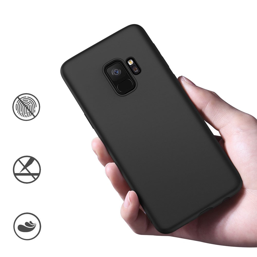 Samsung Galaxy S9 Silikon Case Slim Hülle Kameraschutz - Schwarz