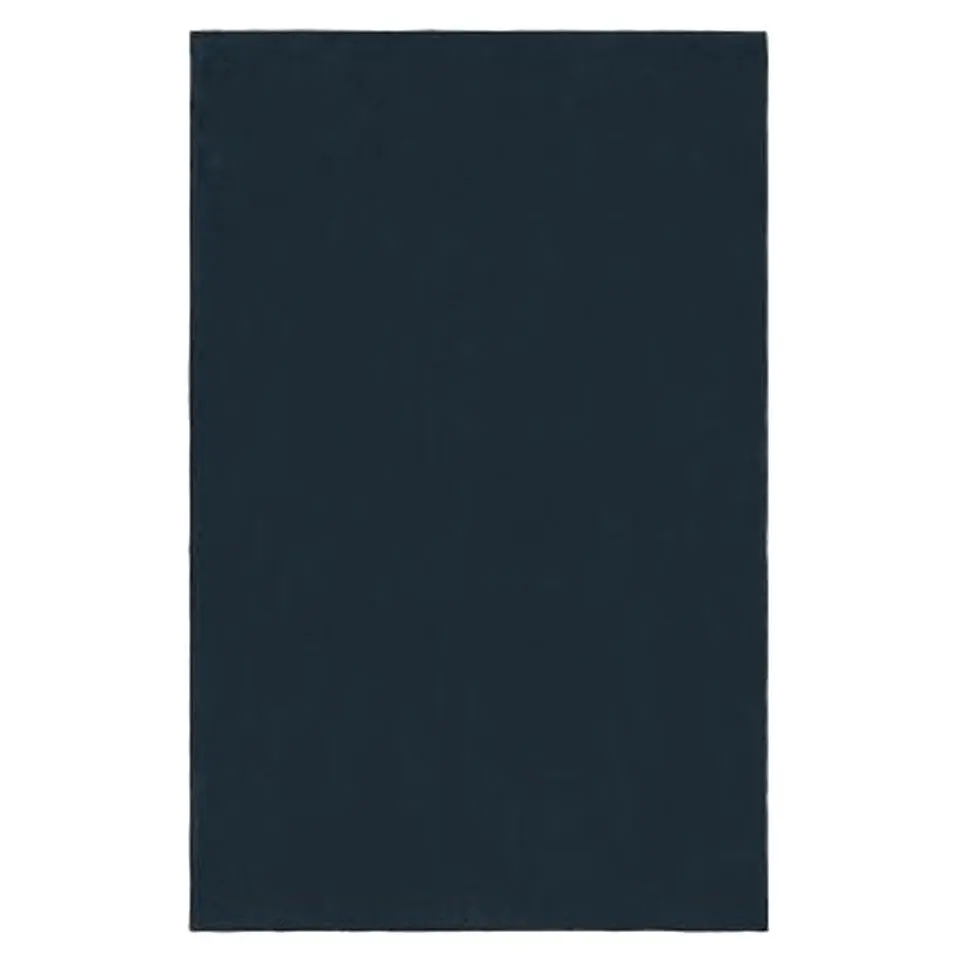 J&N Fleece deken/plaid - polyester - donkerblauw- 180 x 130 cm
