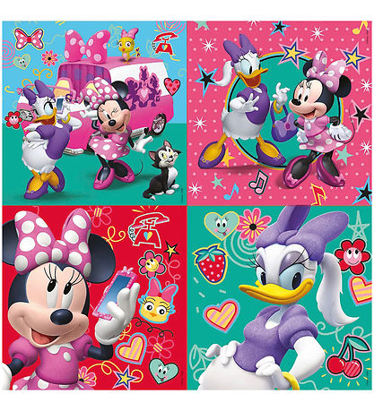 Educa Puzzlespiel - 4 Verschiedene - Minnie Mouse