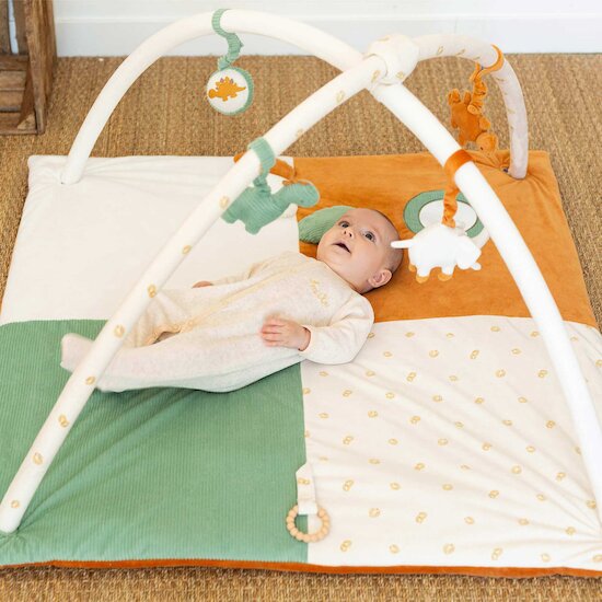Diplododo Tapis d'éveil   Vert d'eau et Terracotta        de               Trois Kilos Sept
