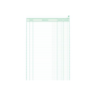 Exacompta - Manifold Carnet de recettes/dépenses - 50 dupli - A4